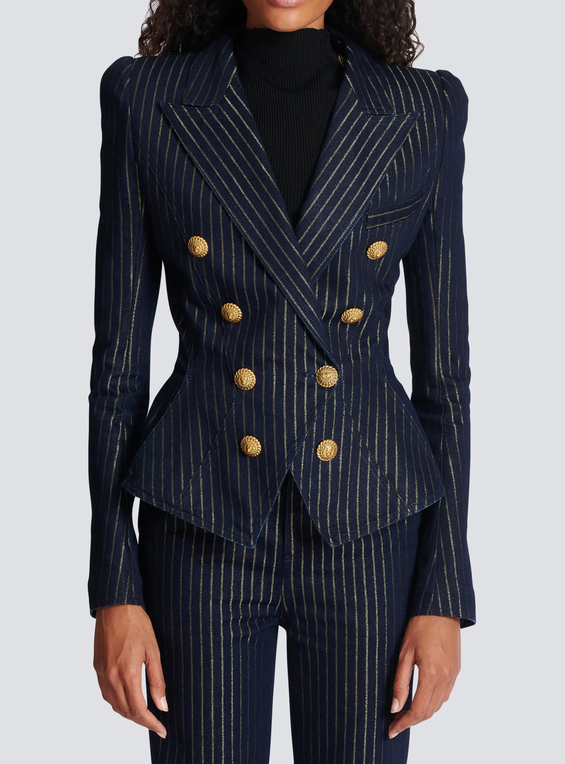 Flash Sale Denim Jacket With Lurex Stripes Women Denim|Jackets And Blazers
