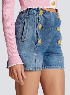 Cheap Denim Shorts With Buttons Women Denim