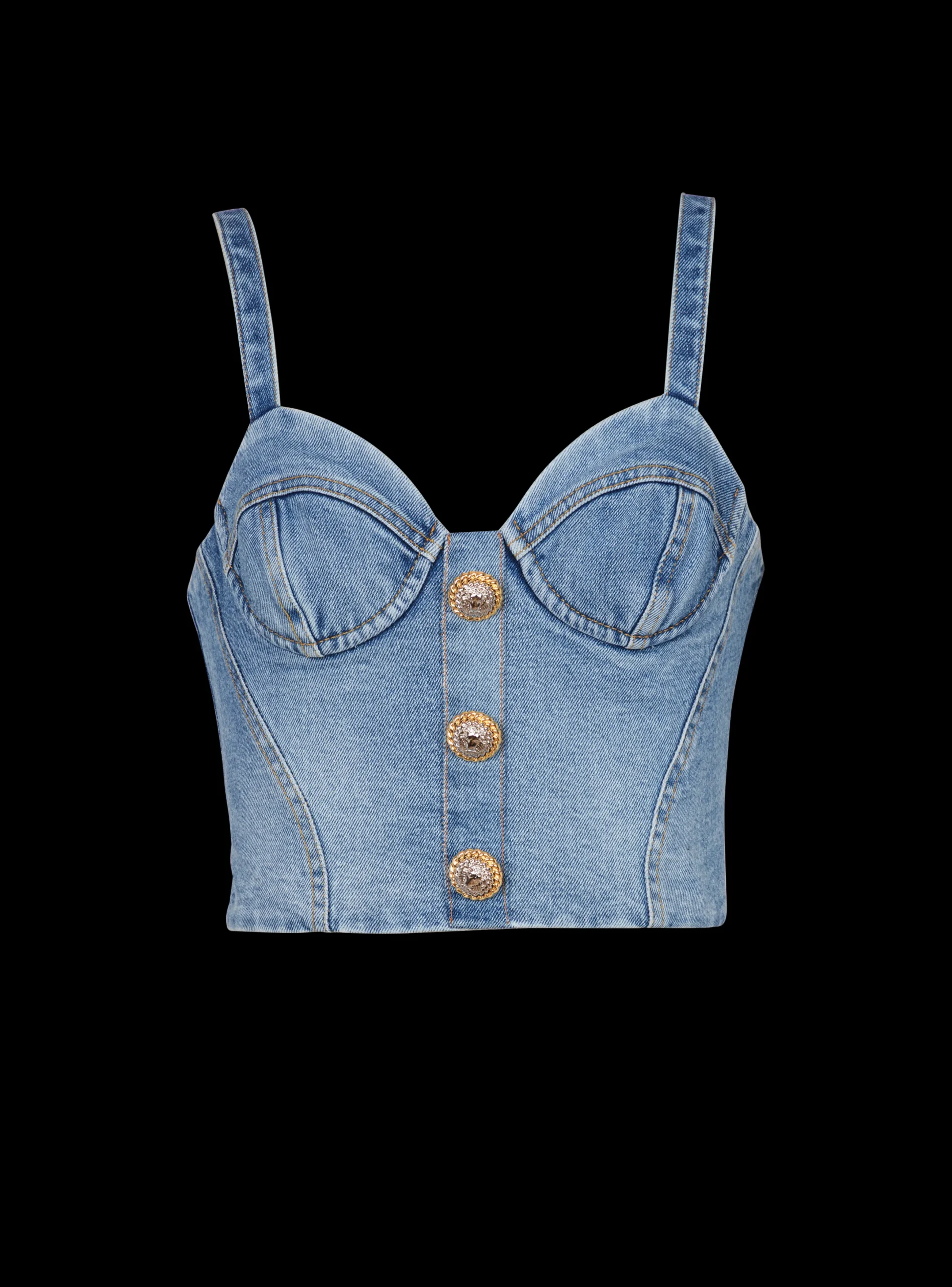Hot Denim Top With Thin Straps Women Tops And Shirts