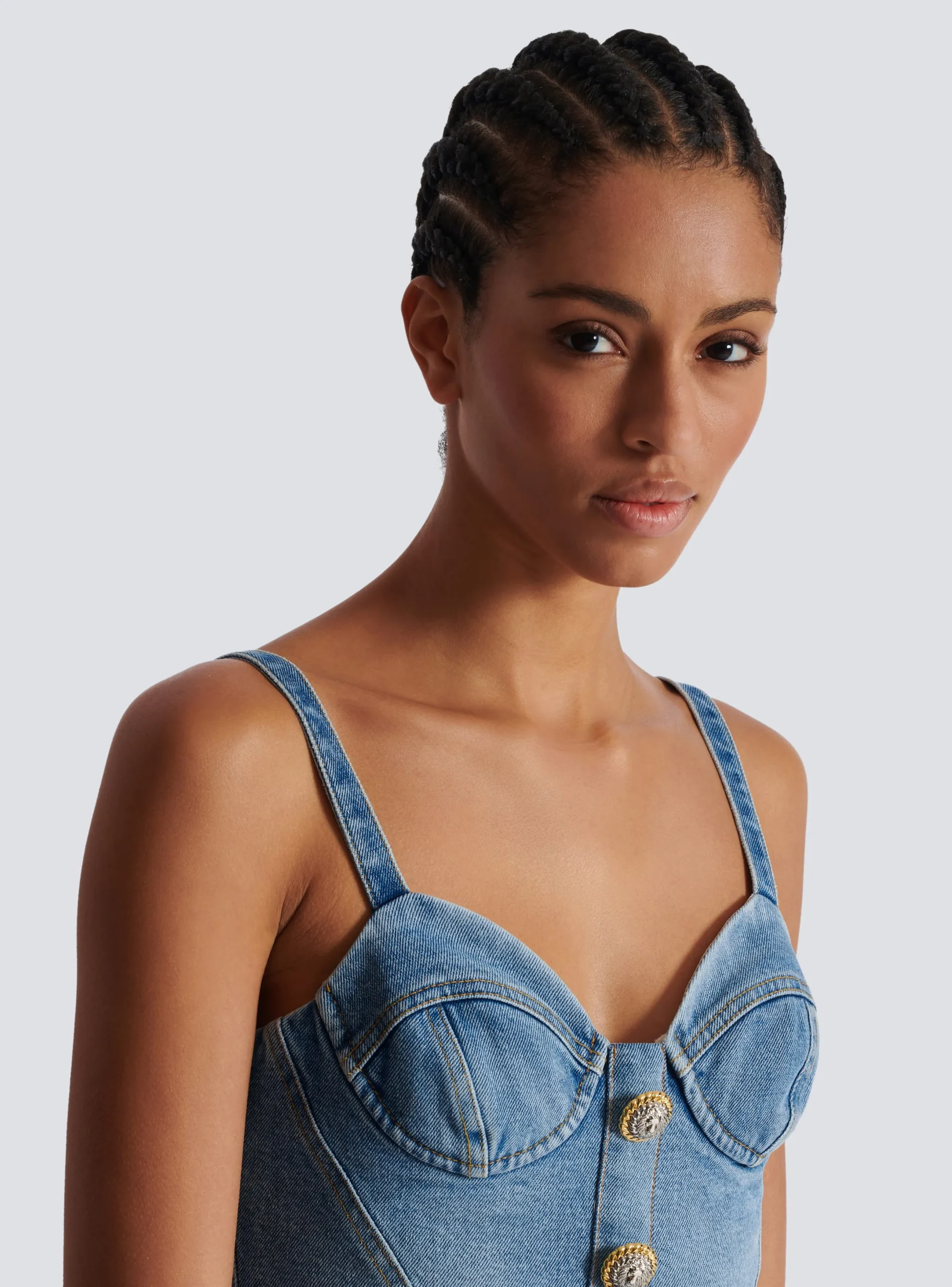 Hot Denim Top With Thin Straps Women Tops And Shirts