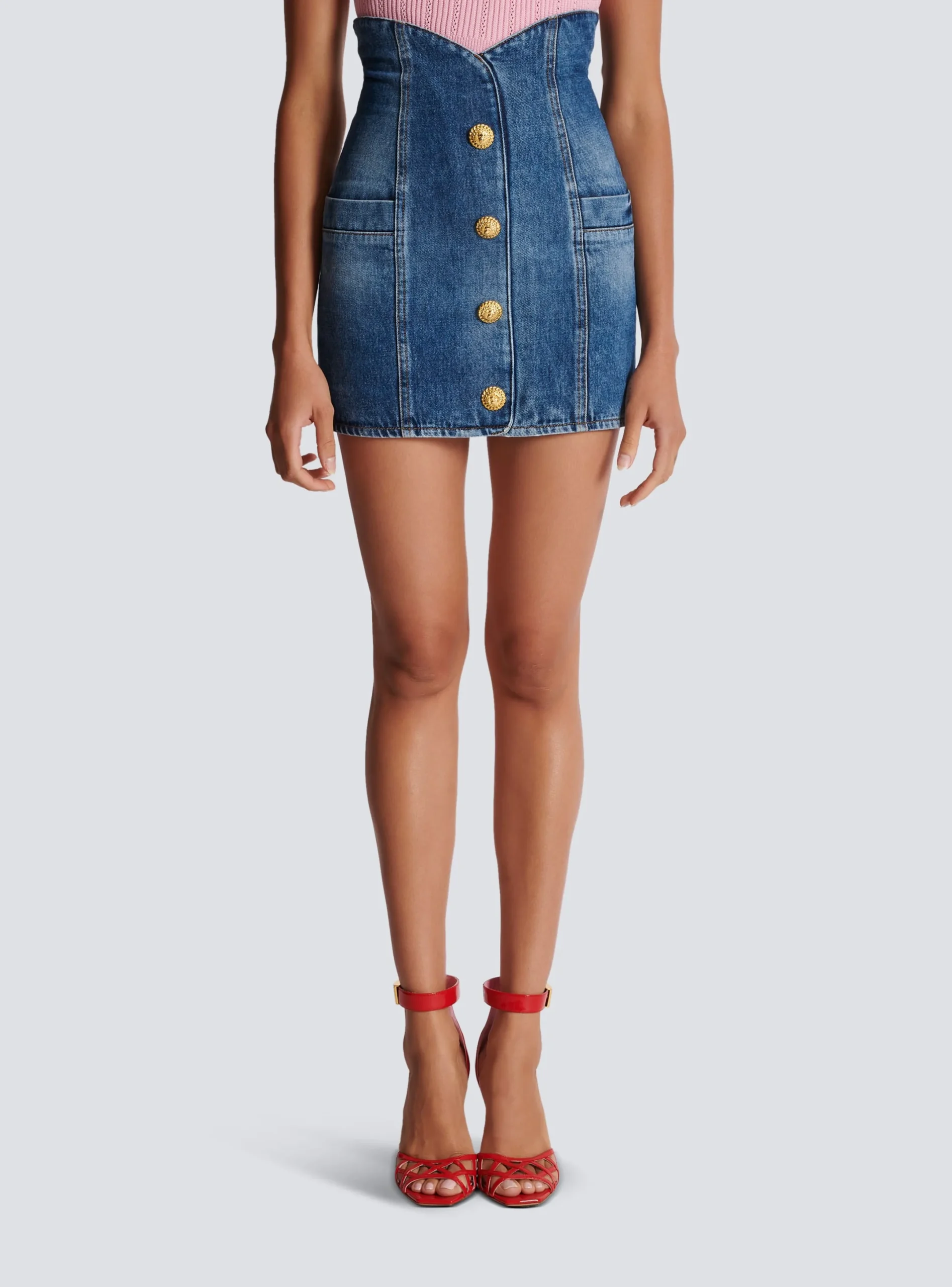 Best Sale Denim Tulip Skirt With Buttons Women Denim|Skirts