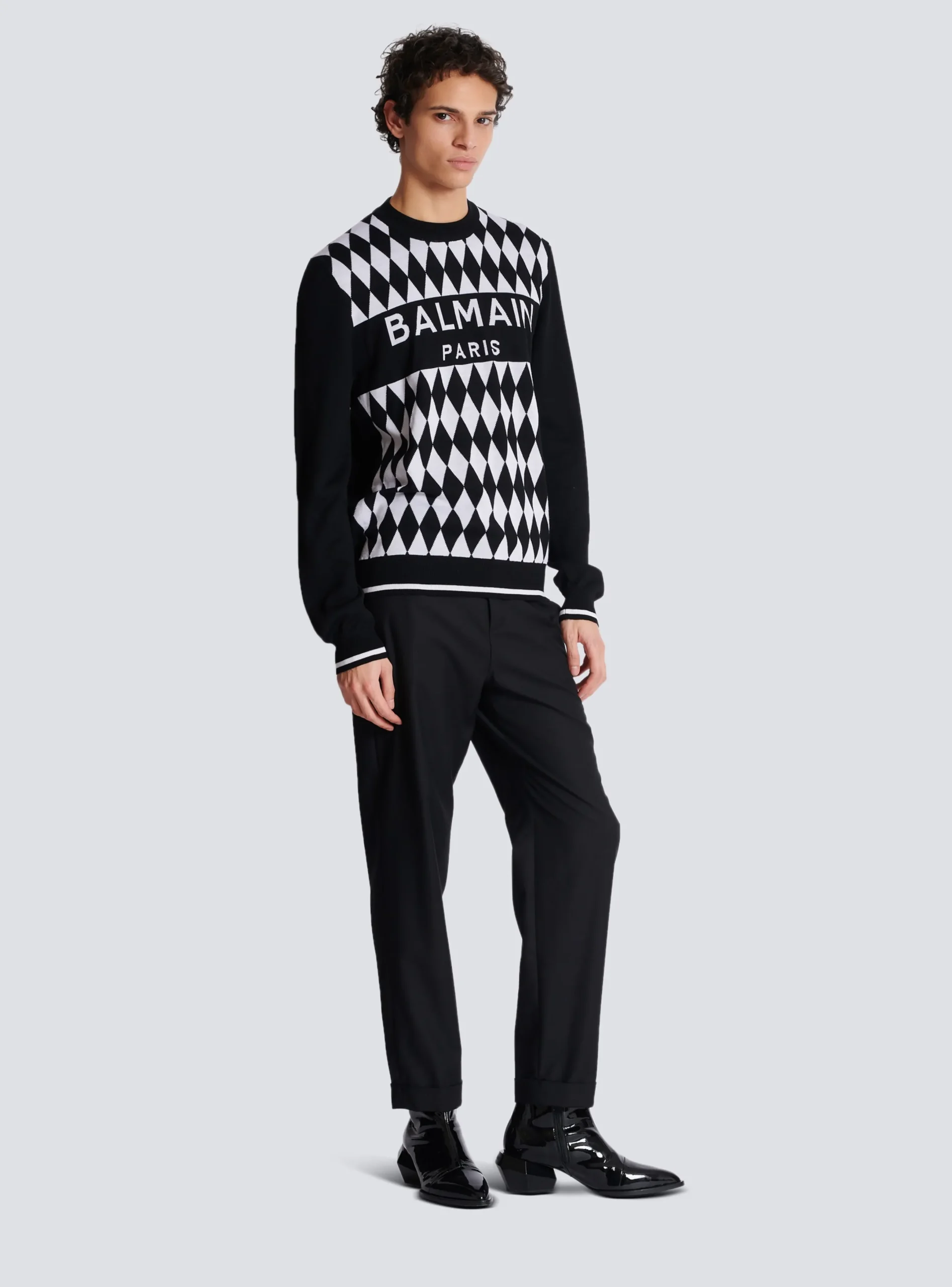 New Diamond Paris Two-tone Jacquard Jumper Knitwear
