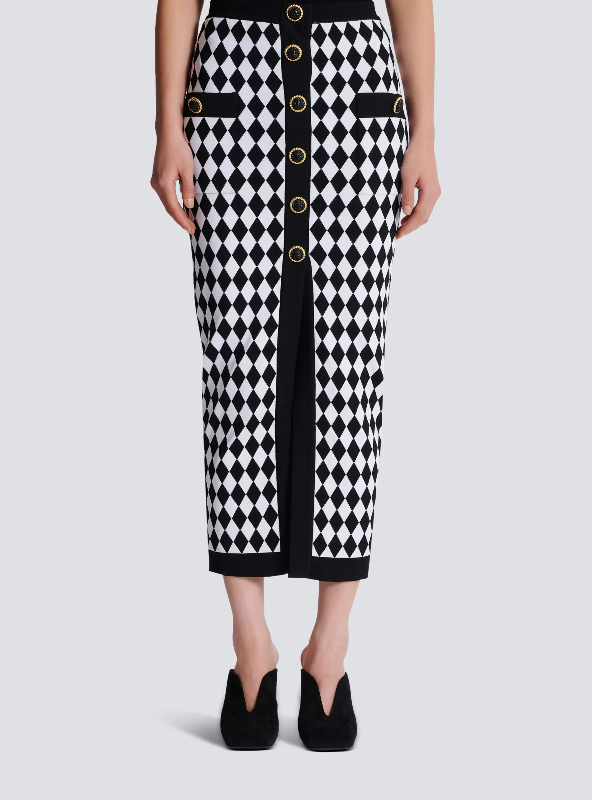 New Diamond Jacquard Midi Skirt Women Skirts
