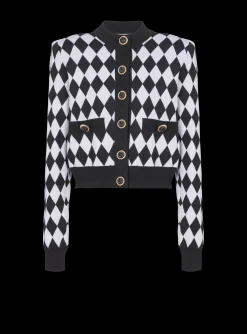 New Diamond Knit Cardigan Women Knitwear