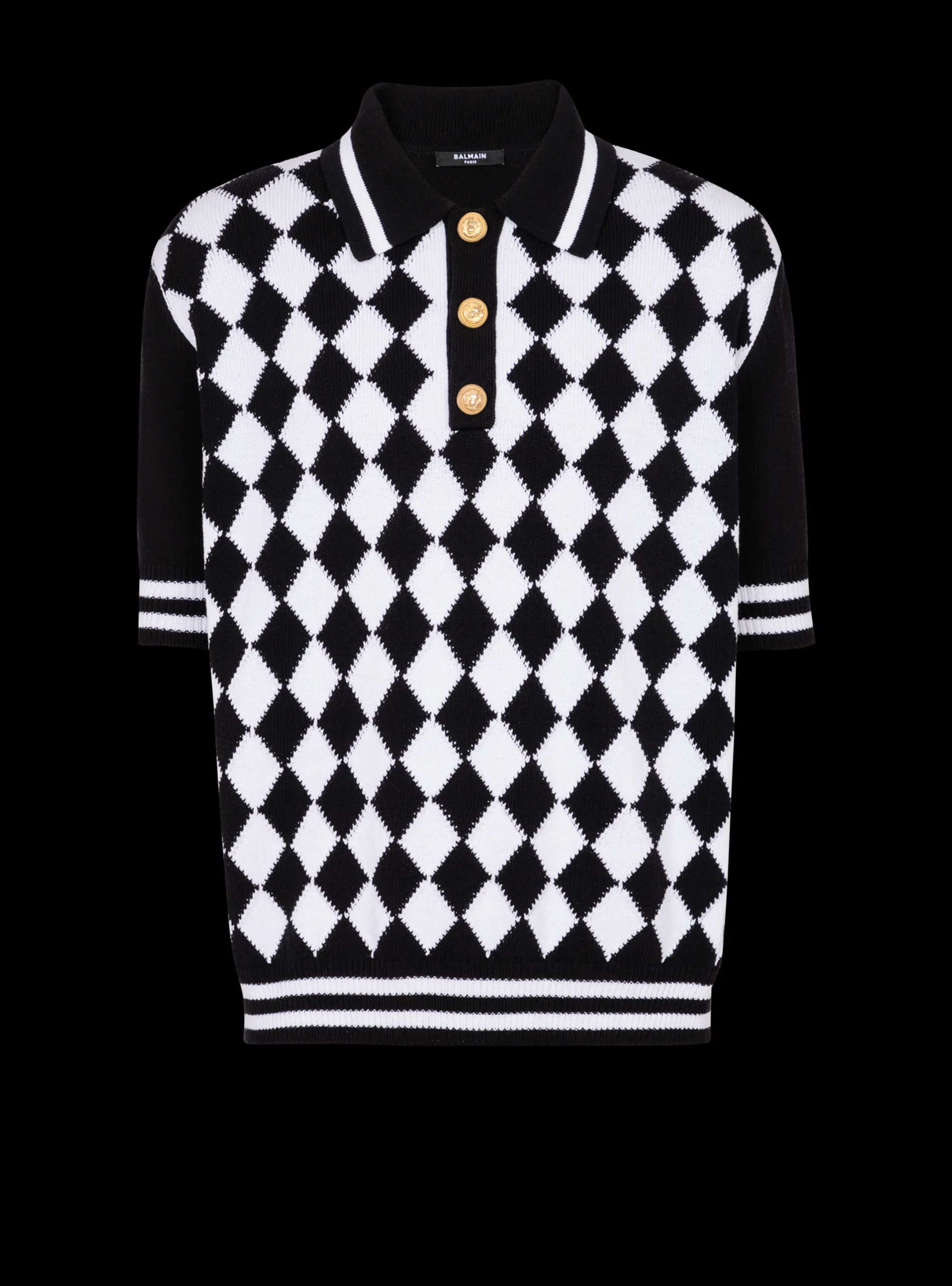Cheap Diamond Polo Shirt In Two-tone Cotton Knitwear|Shirts And Polos