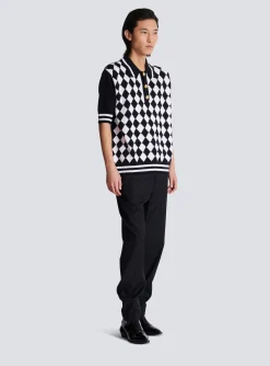 Cheap Diamond Polo Shirt In Two-tone Cotton Knitwear|Shirts And Polos
