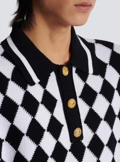 Cheap Diamond Polo Shirt In Two-tone Cotton Knitwear|Shirts And Polos