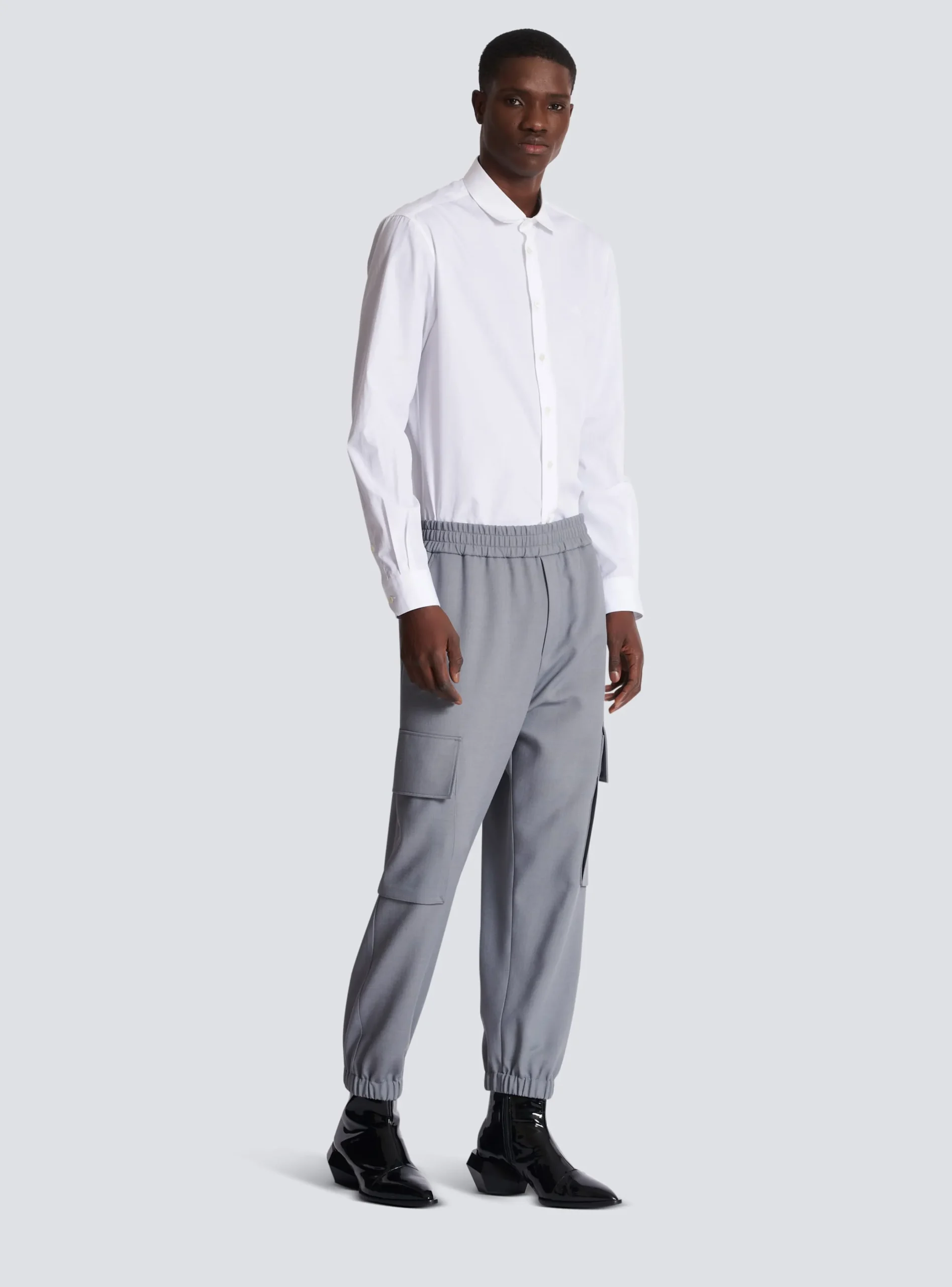 Fashion Double Crepe Wool Cargo Trousers Trousers And Shorts