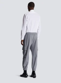 Fashion Double Crepe Wool Cargo Trousers Trousers And Shorts