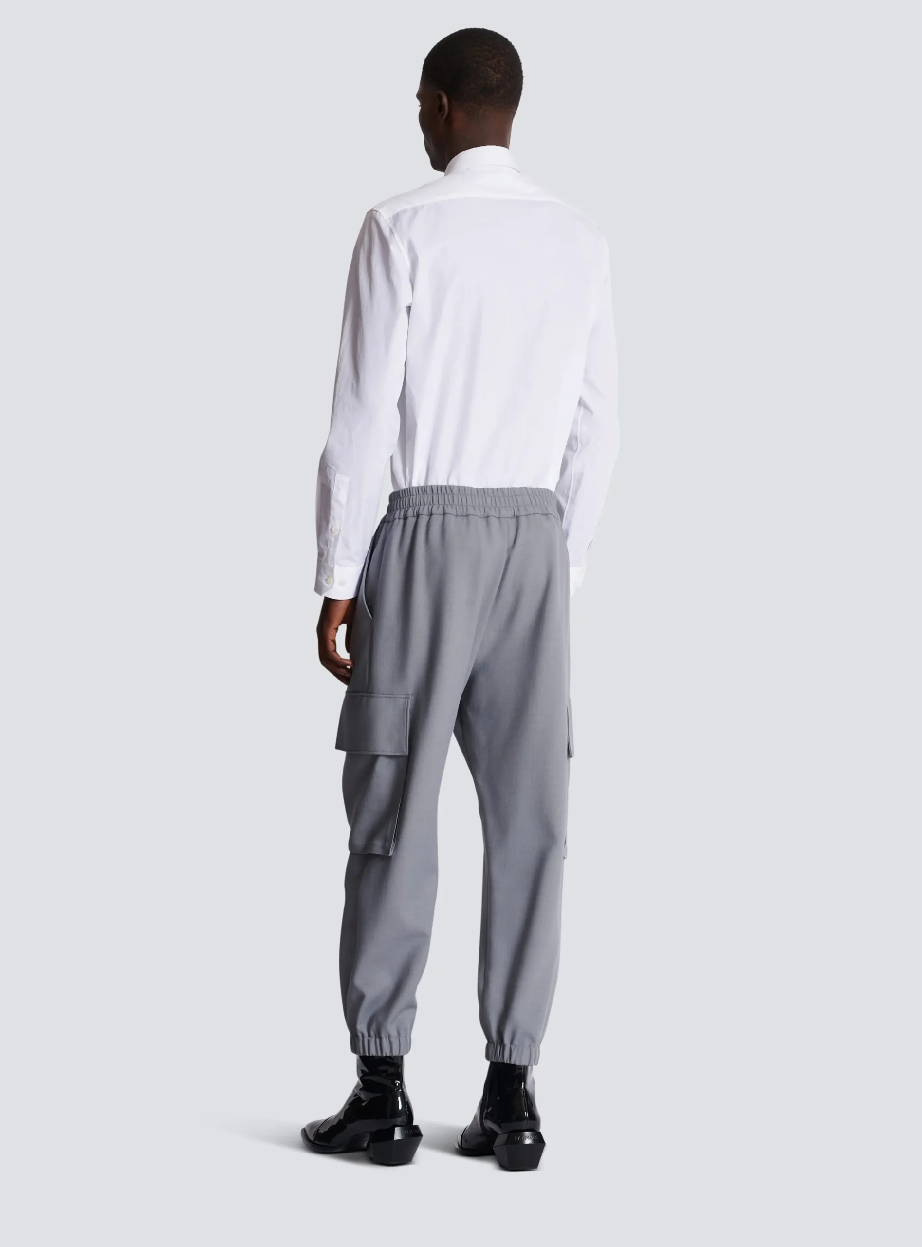 Fashion Double Crepe Wool Cargo Trousers Trousers And Shorts