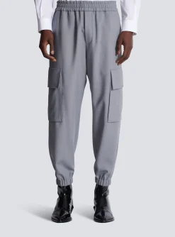 Fashion Double Crepe Wool Cargo Trousers Trousers And Shorts