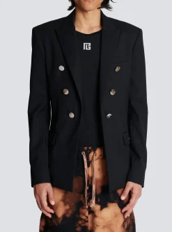 Shop Double-breasted Wool Blazer Jackets And Blazers