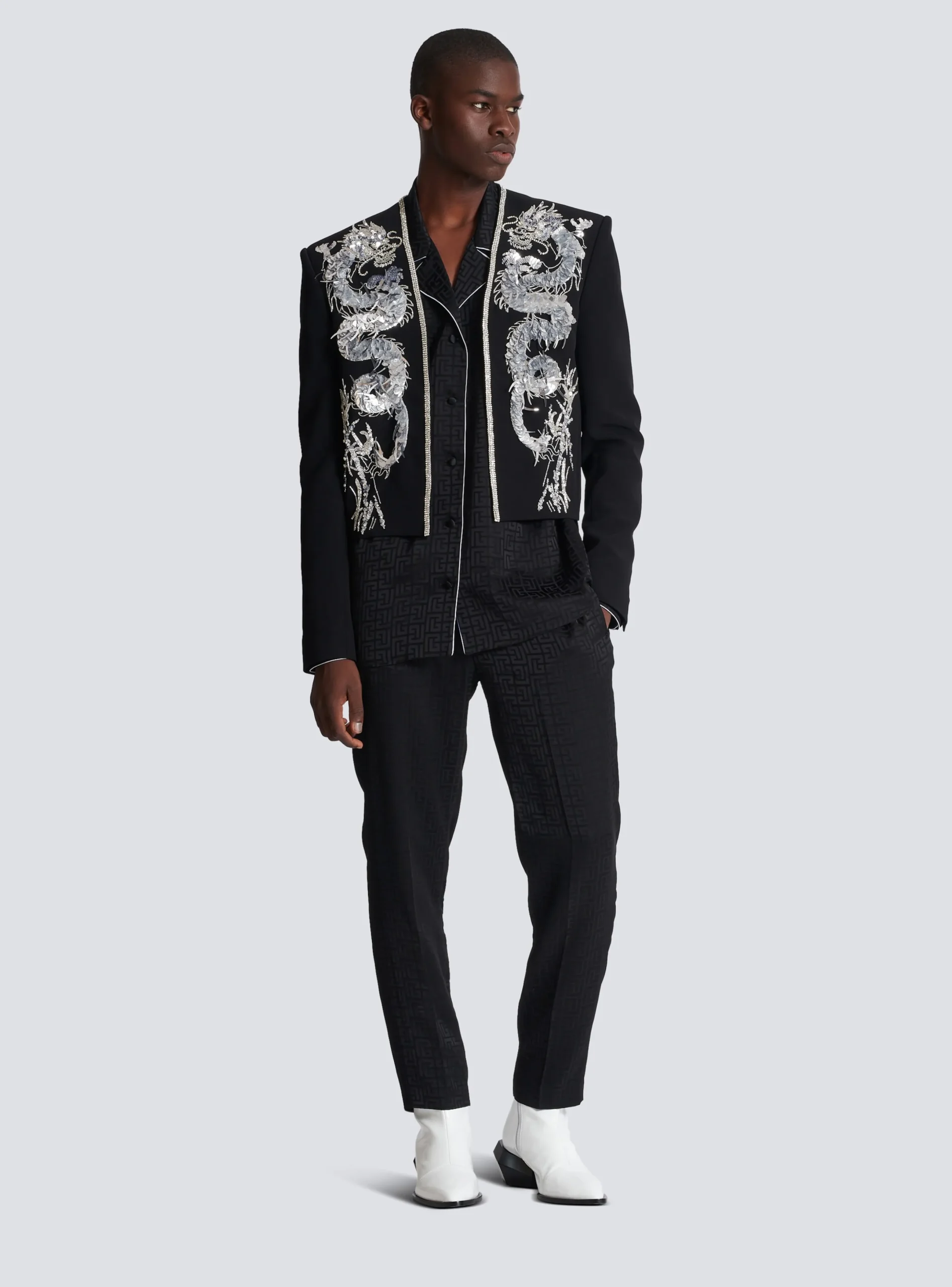 Online Dragon Embroidered Spencer Jacket Jackets And Blazers