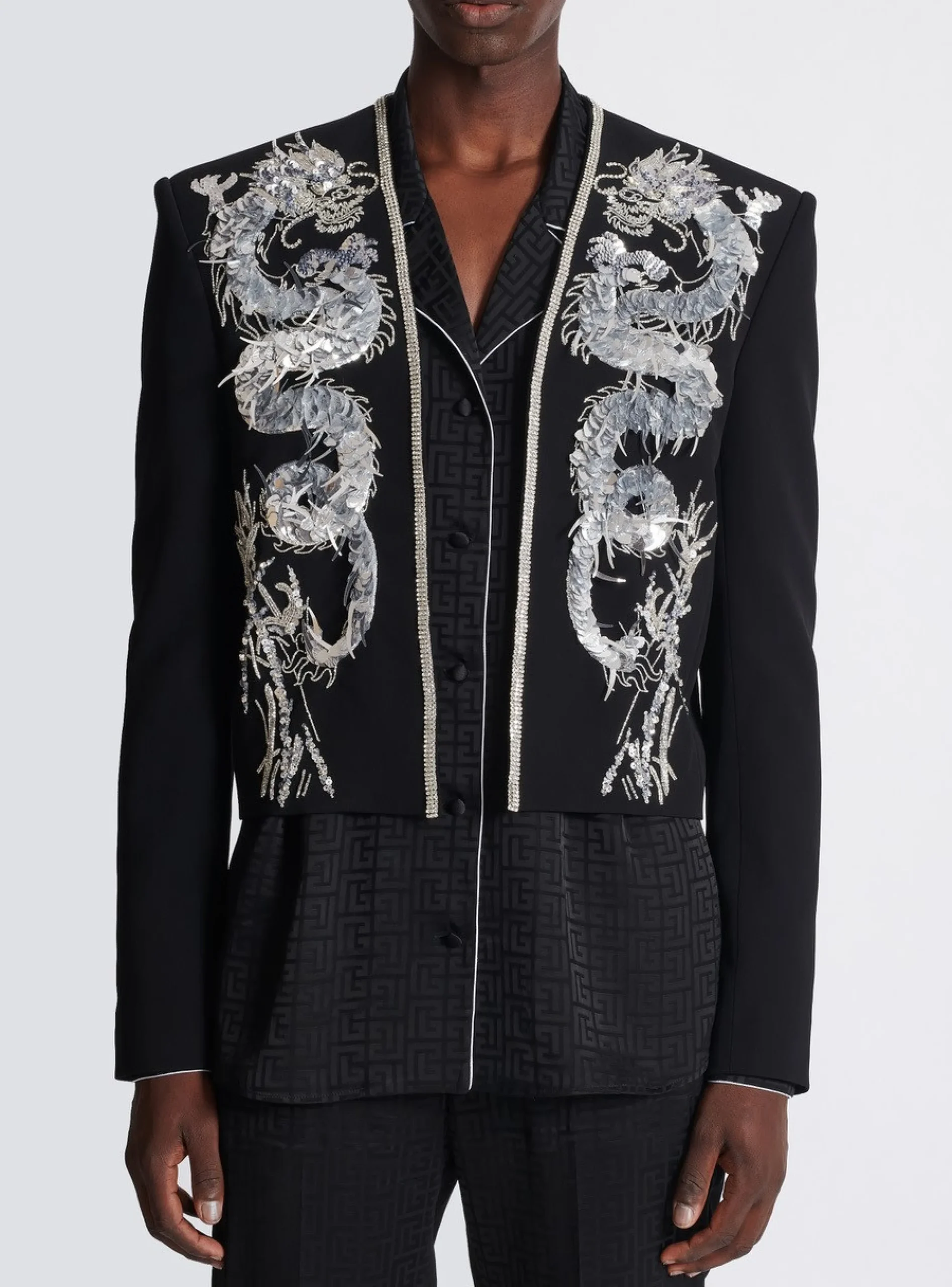 Online Dragon Embroidered Spencer Jacket Jackets And Blazers