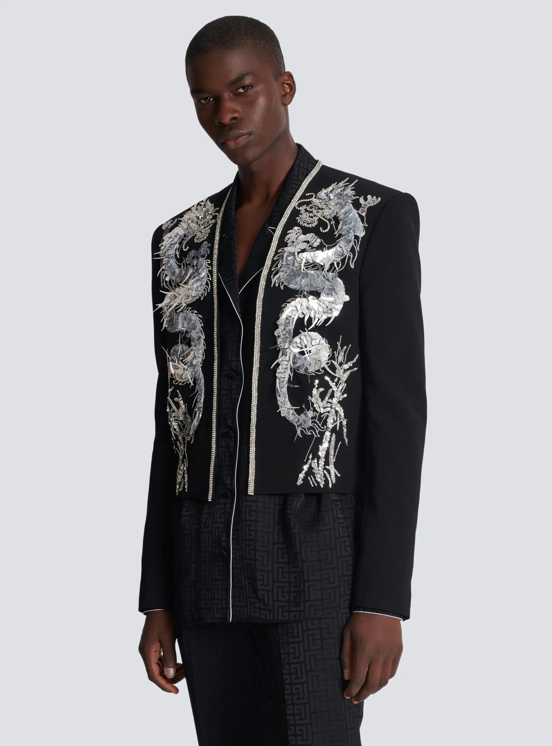 Online Dragon Embroidered Spencer Jacket Jackets And Blazers