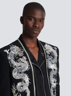 Online Dragon Embroidered Spencer Jacket Jackets And Blazers