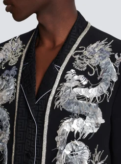 Online Dragon Embroidered Spencer Jacket Jackets And Blazers