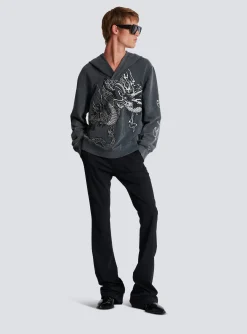Sale Dragon Embroidered Sweatshirt Sweatshirts