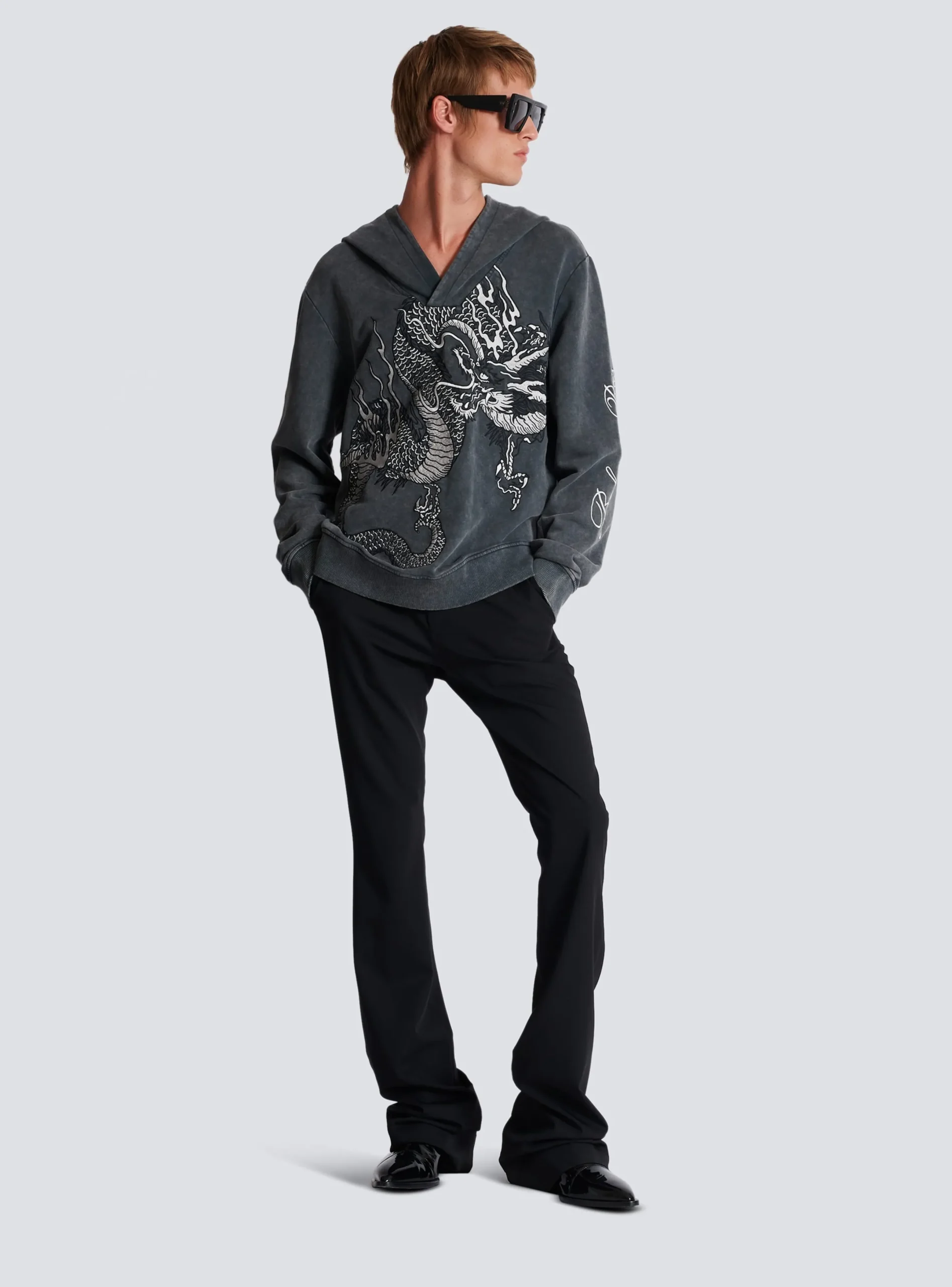Sale Dragon Embroidered Sweatshirt Sweatshirts
