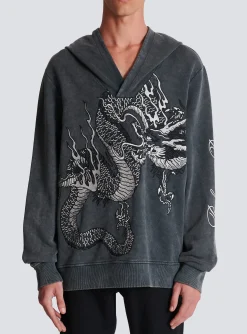 Sale Dragon Embroidered Sweatshirt Sweatshirts
