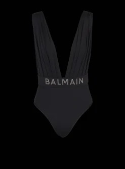 New Draped Swimsuit Women Swimwear