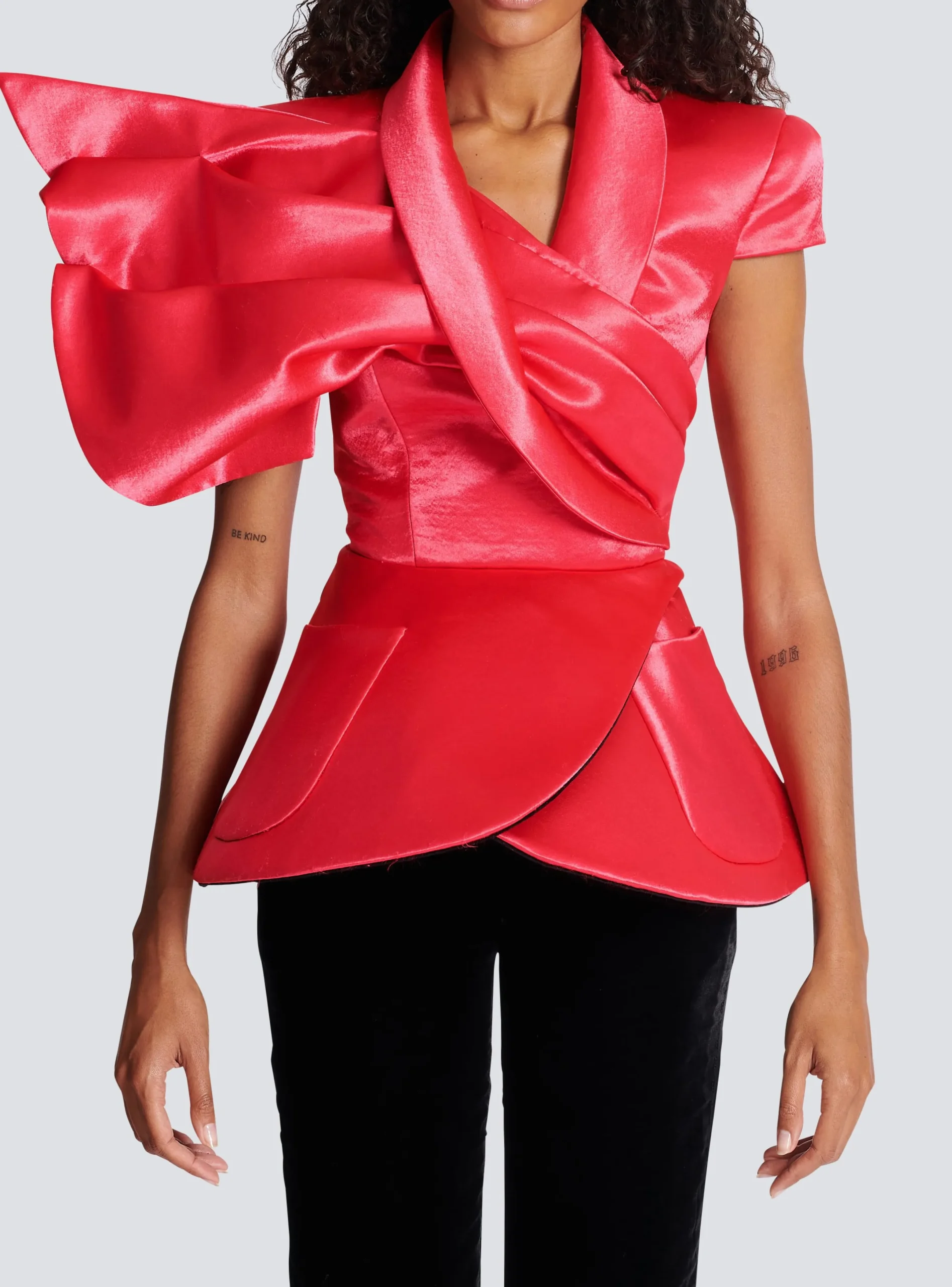 Flash Sale Draped Peplum Top Women Tops And Shirts