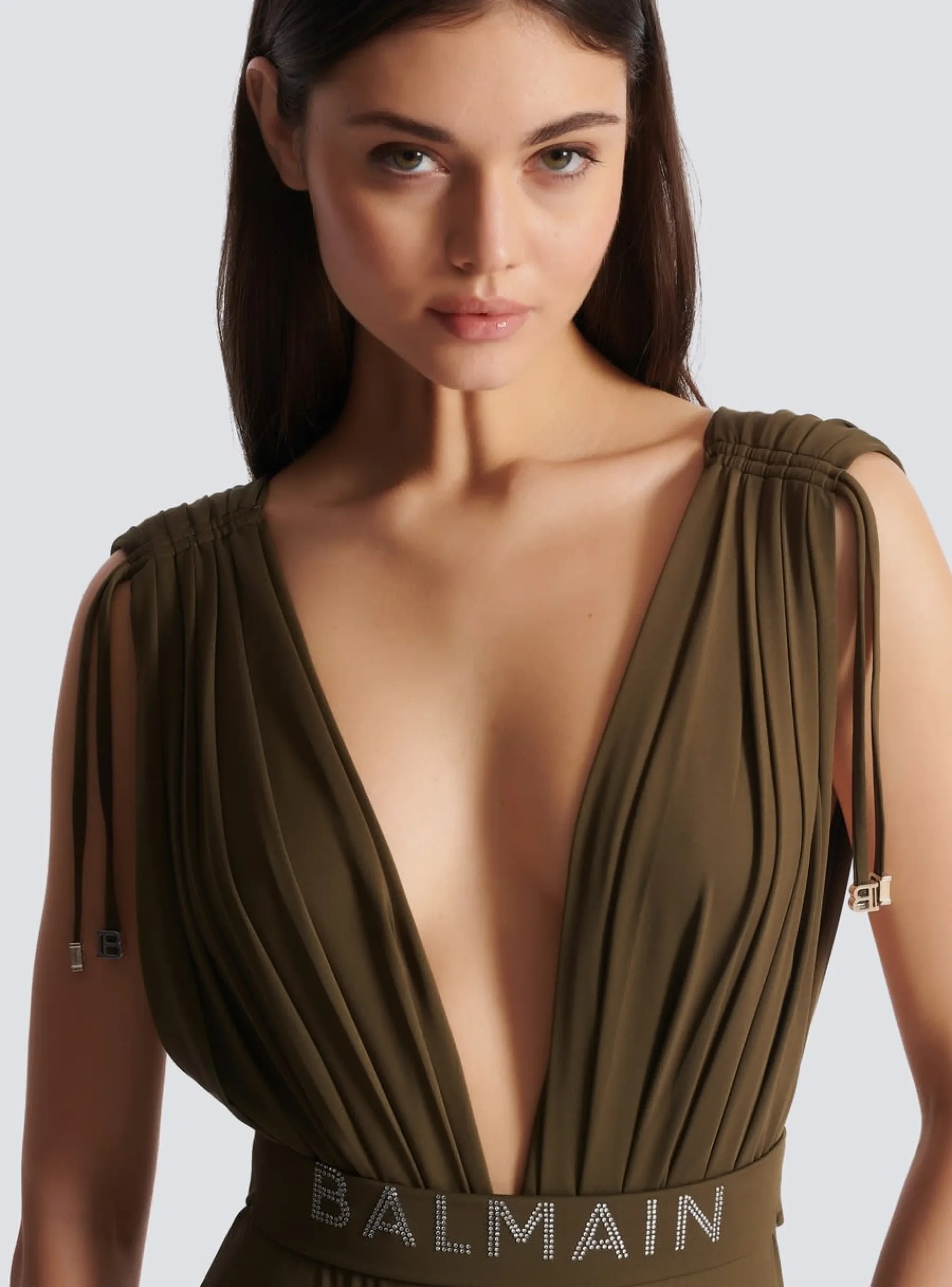 Cheap Draped Swimsuit Women Swimwear