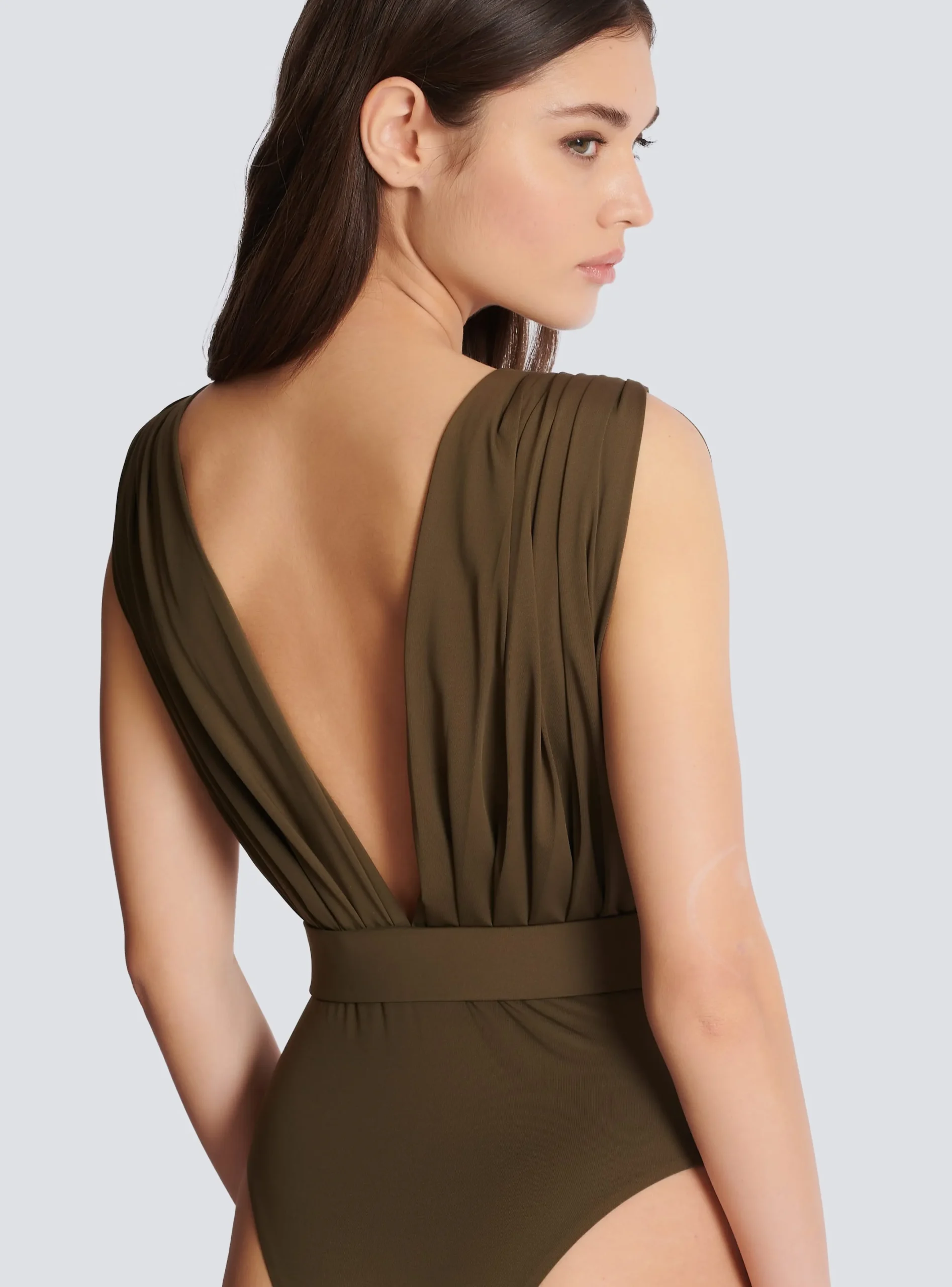 Cheap Draped Swimsuit Women Swimwear
