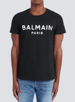 Hot Eco-designed Cotton T-shirt With Paris Logo Print T-Shirts