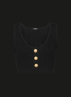 Best Eco-designed Knit Crop Top Women Knitwear|Tops And Shirts