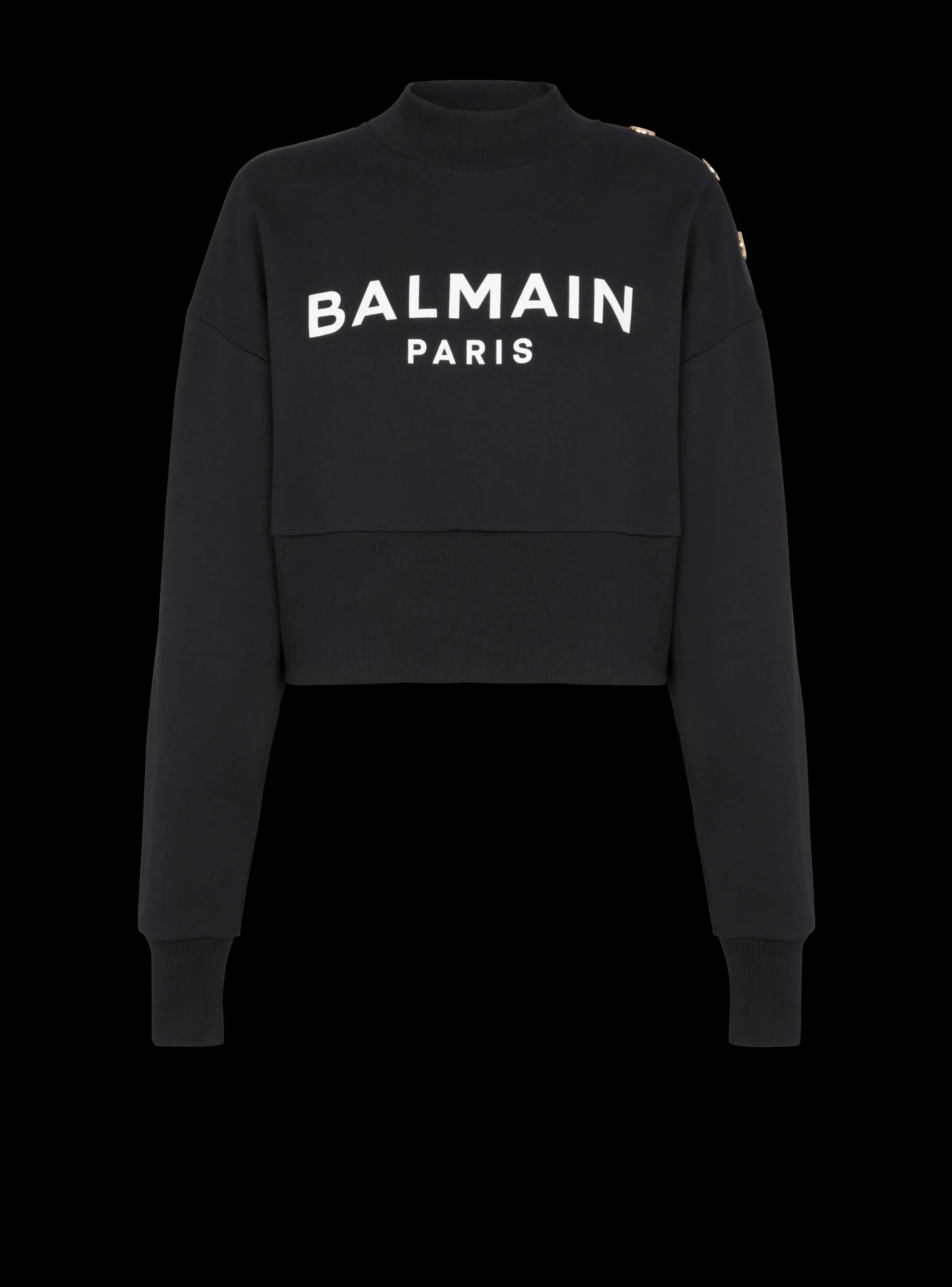 Fashion Eco-responsible Cotton Cropped Sweatshirt With Logo Print Women Sweatshirts