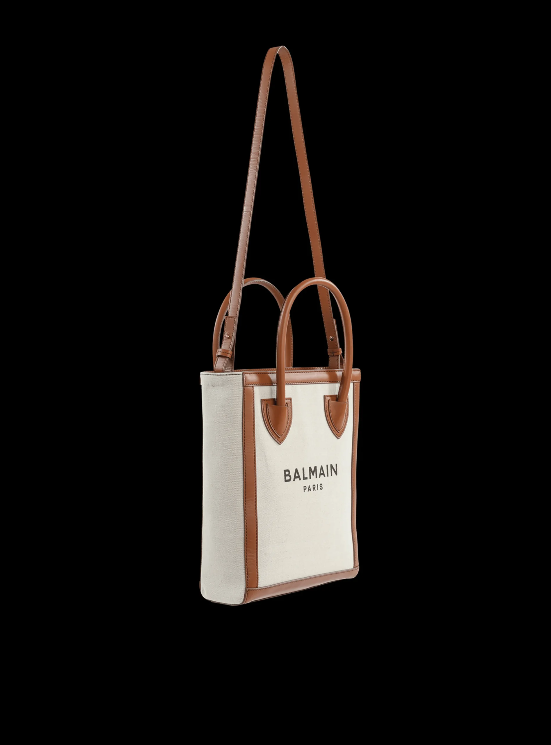 Cheap Ecru Canvas B-Army 26 Bag With Brown Leather Panels Women Tote Bags|Crossbody Bags