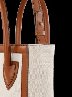 Cheap Ecru Canvas B-Army 26 Bag With Brown Leather Panels Women Tote Bags|Crossbody Bags