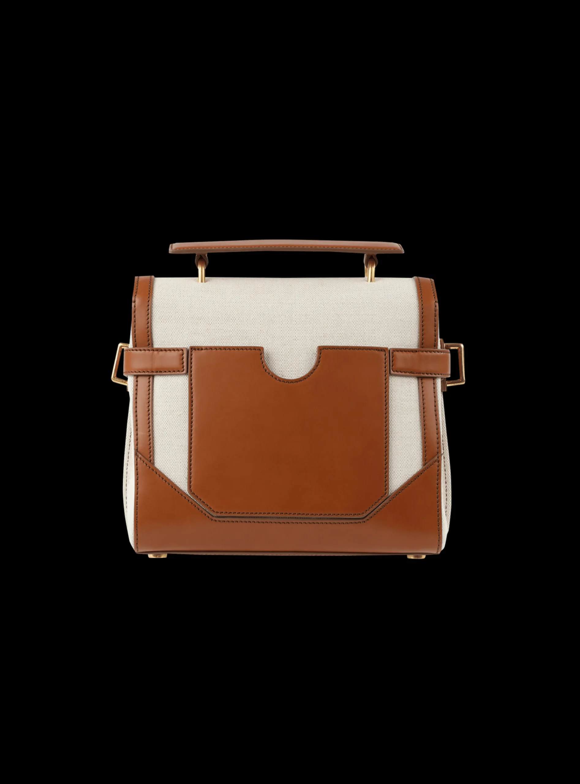 Outlet Ecru Canvas B-Buzz 23 Bag With Brown Leather Panels Women Crossbody Bags|Handbags