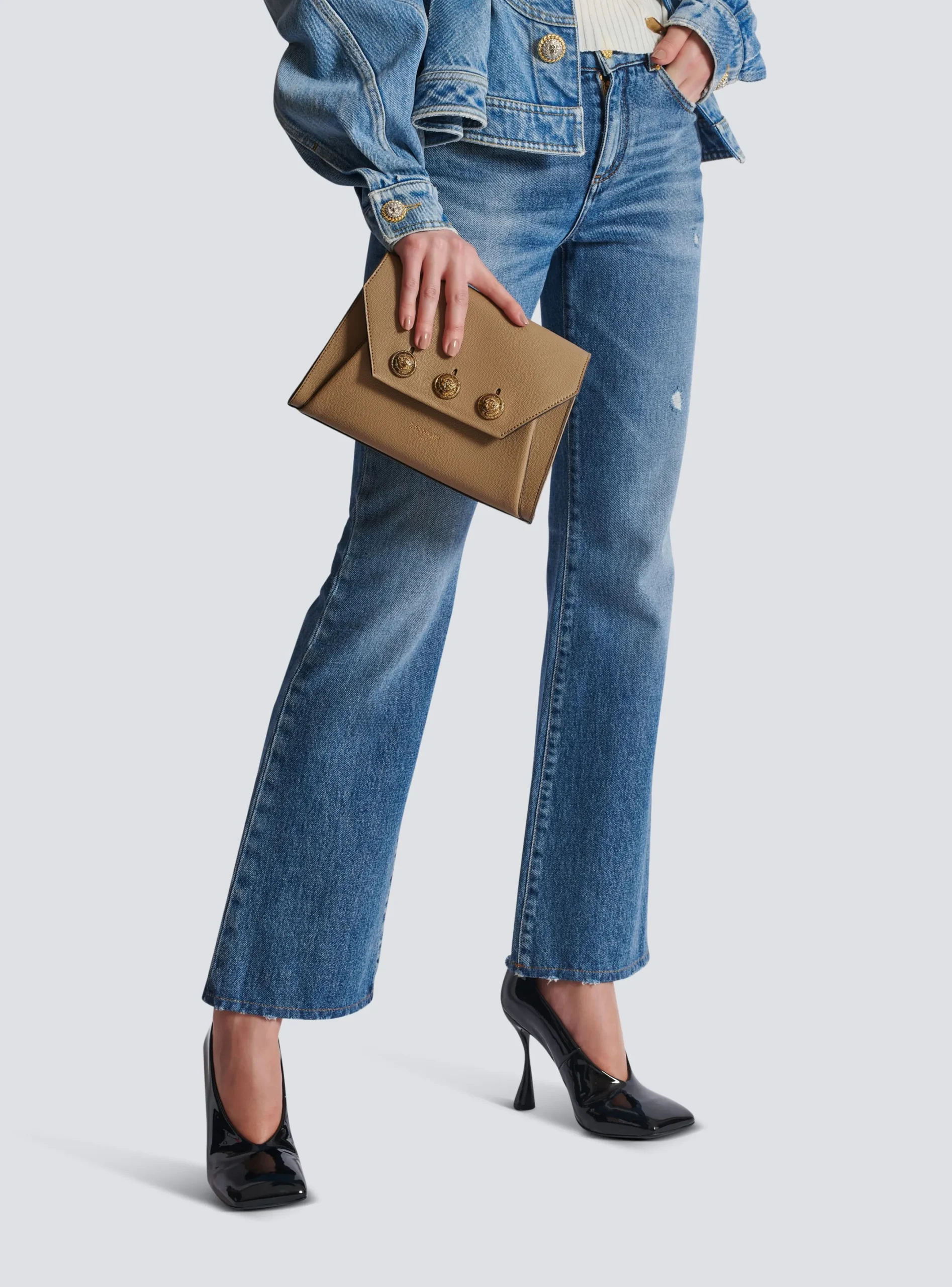 Best Sale Emblème Flap Grained Calfskin Bag Bags