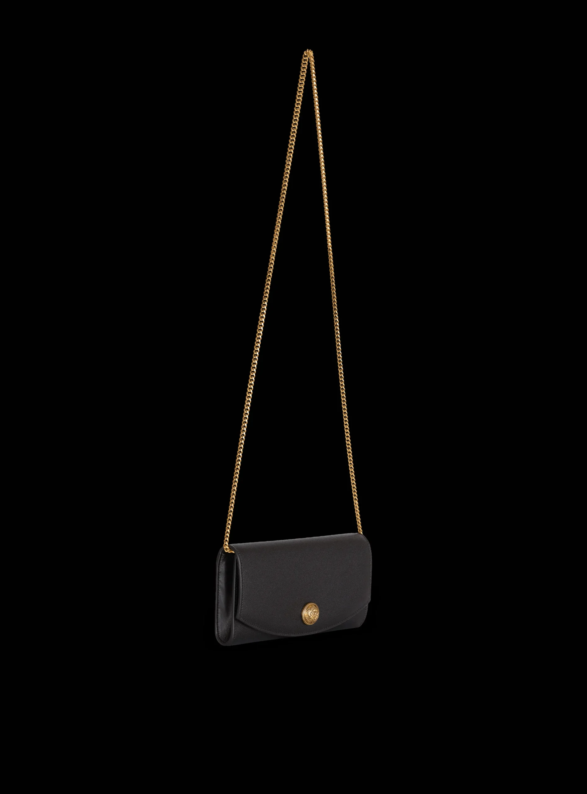 Best Sale Emblème Grained Calfskin Clutch Women Small Leather Goods|Mini Bags