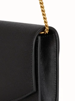 Best Sale Emblème Grained Calfskin Clutch Women Small Leather Goods|Mini Bags