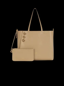 New Emblème Grained Calfskin Tote Bag Women Tote Bags|Shoulder Bags