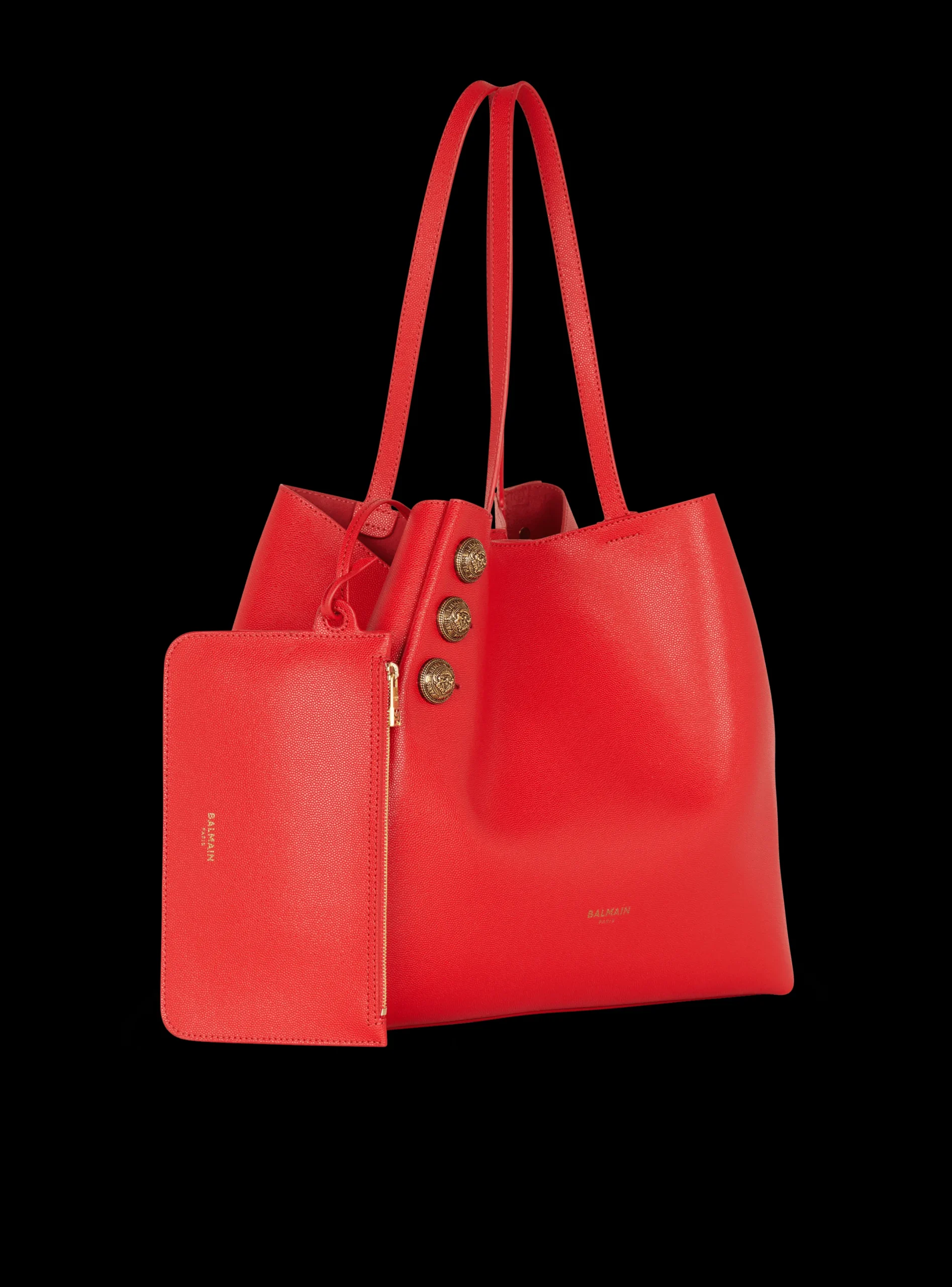 Discount Emblème Grained Leather Tote Bag Women Tote Bags|Shoulder Bags