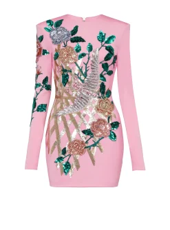 Sale Embroidered Roses Dress Women Dresses