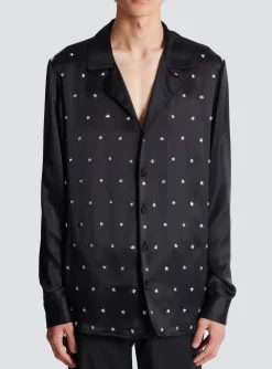 Sale Embroidered Silk Stars Shirt Shirts And Polos
