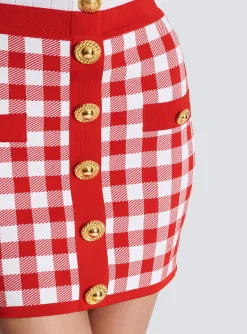 Discount Fine-knit Gingham Skirt Women Skirts|Knitwear