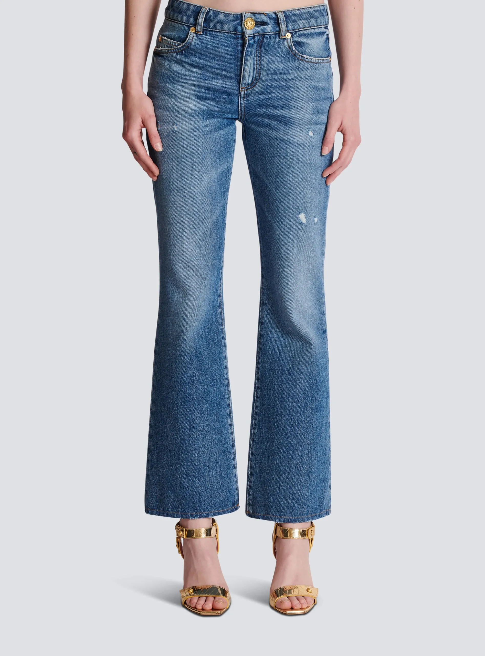 Online Flared Denim Jeans Women Denim