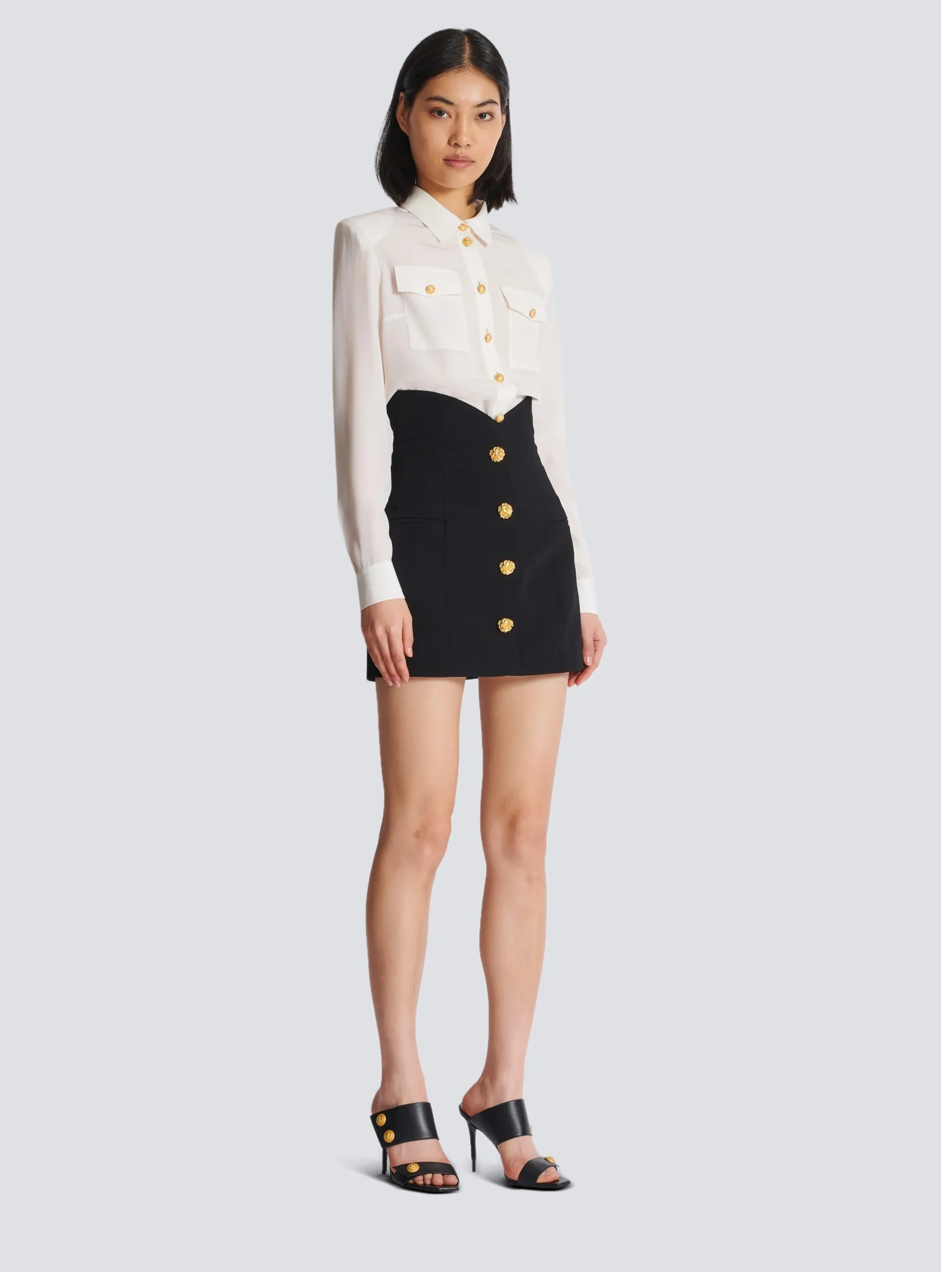New Flared Double Crepe Tulip Skirt Women Skirts
