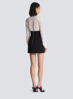 New Flared Double Crepe Tulip Skirt Women Skirts