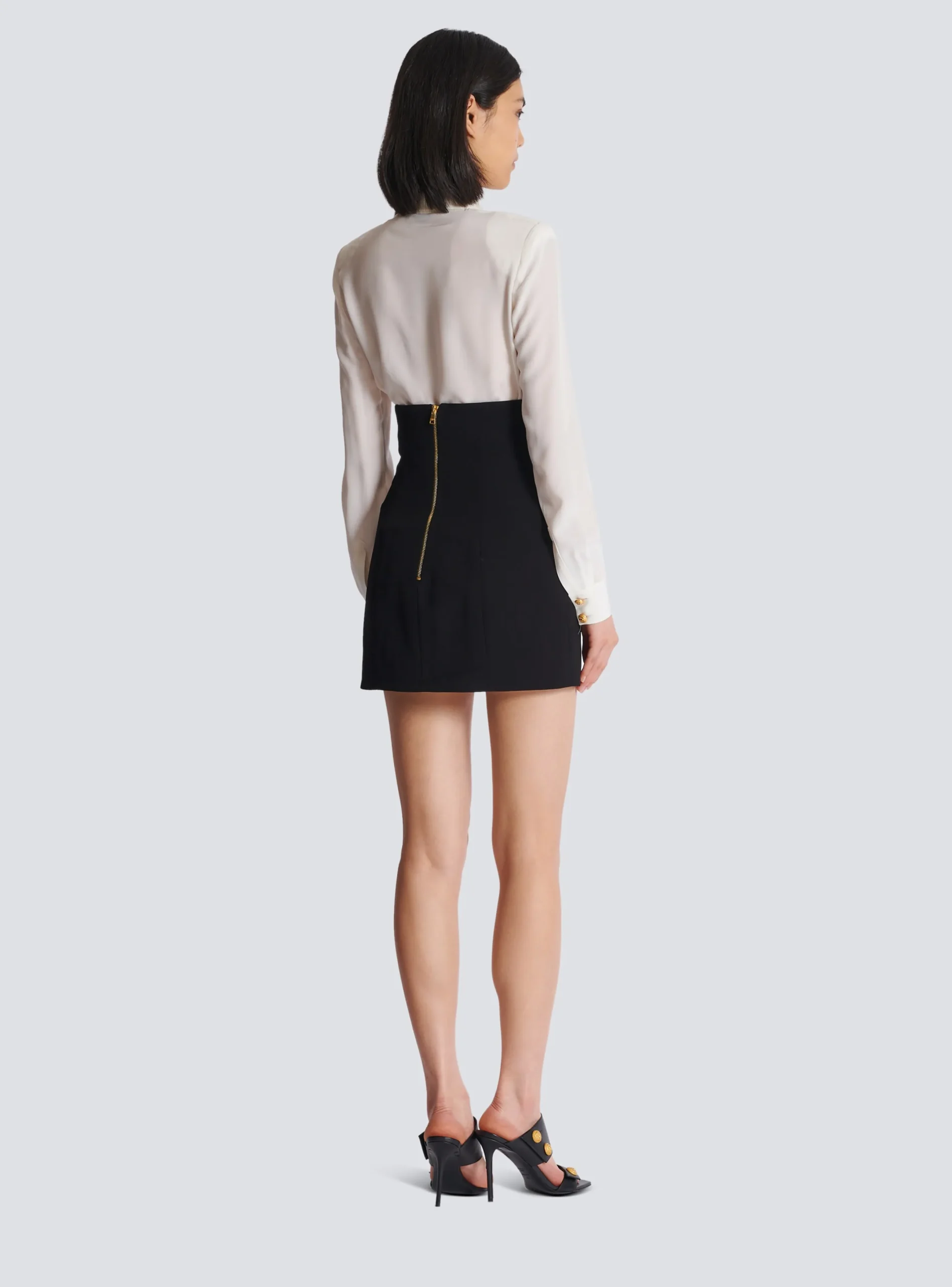 New Flared Double Crepe Tulip Skirt Women Skirts