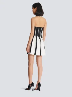 Best Flared Halterneck Knit Dress Women Dresses