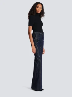 Best Flared Jeans With Lurex Stripes Women Denim