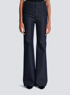 Best Flared Jeans With Lurex Stripes Women Denim