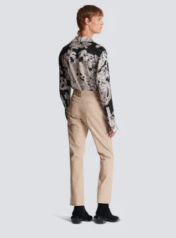 Online Flared Trousers In Gabardine Trousers And Shorts